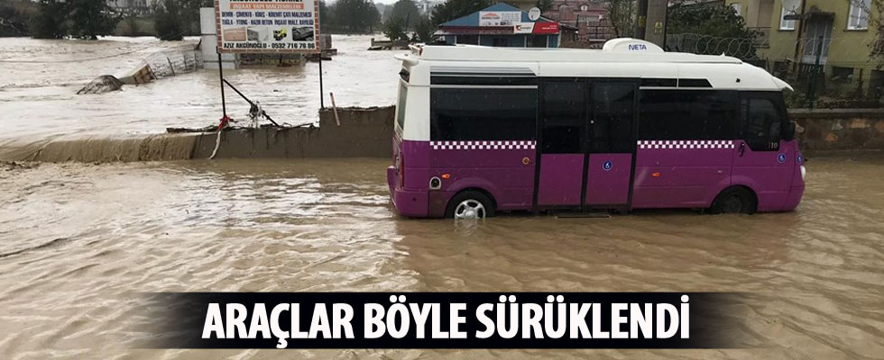 Sakarya'da dere taştı