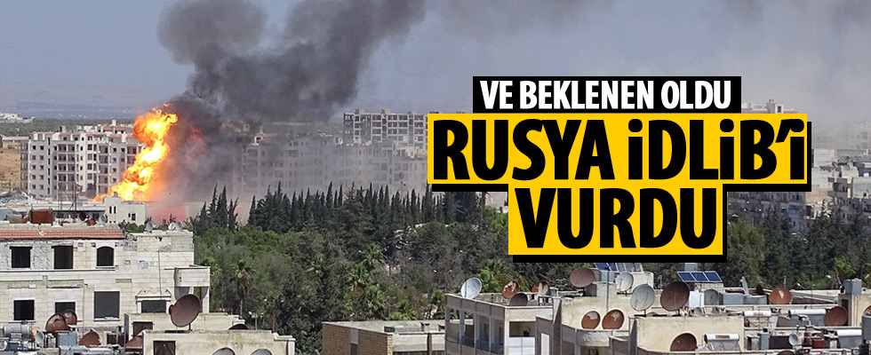 Rusya İdlib'i vurdu