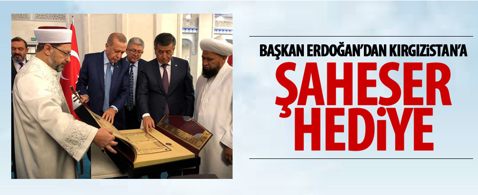 Erdoğan'dan dikkat çeken hediye