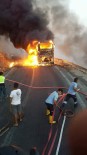 Mersin'de Yolcu Otobüsü Alev Alev Yandı