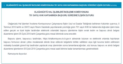 OHAL Komisyonuna Başvurular Bugün Sona Eriyor