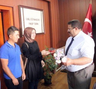 Aday Öğretmenlerden Milli Eğitim Müdürü Turan'a Ziyaret