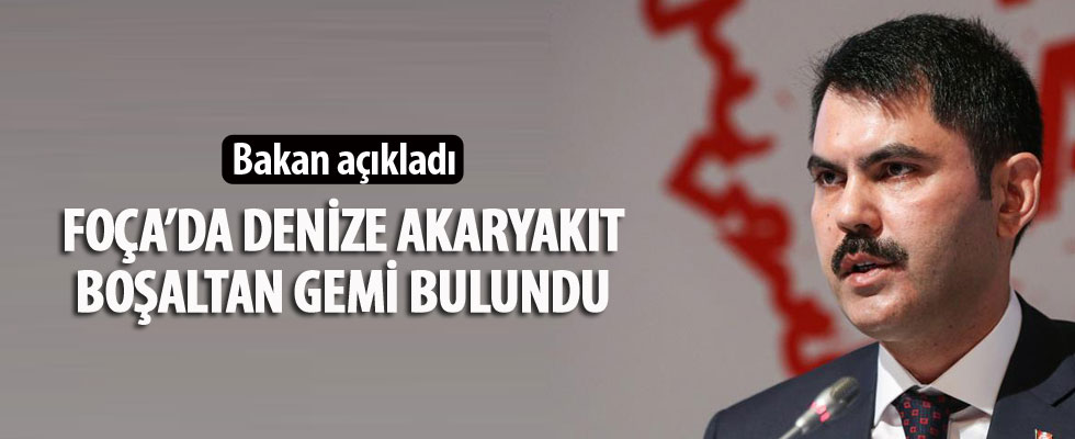 Çevre ve Şehircilik Bakanı Kurum: Fuel oil kaynaklı deniz kirliliğine sebep olan gemi tespit edildi