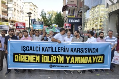 Diyarbakır'da 'İdlib' Protestosu