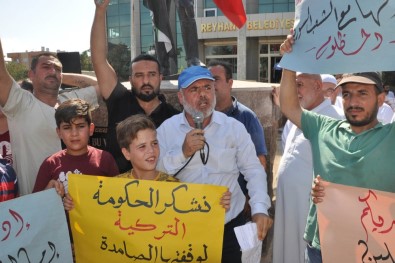 Reyhanlı'daki Suriyelilerden İdlib'e Müdahaleye Protesto