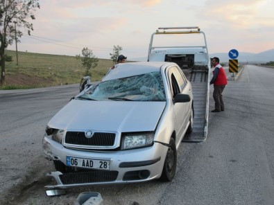 Sandıklı'da Trafik Kazası Açıklaması 1 Yaralı