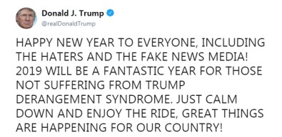 Trump Açıklaması Yalancı Medya Sizin De Yeni Yılınız Kutlu Olsun