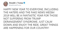 YENİ YIL MESAJI - Trump Açıklaması Yalancı Medya Sizin De Yeni Yılınız Kutlu Olsun