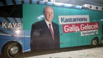 KAYSERI ERCIYESSPOR - (Özel) Erciyesspor'un Otobüsü Kastamonu'da Seçim Otobüsü Oldu