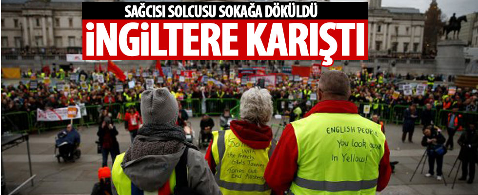 Sarı Yelekliler, Londra'da sokağa döküldü