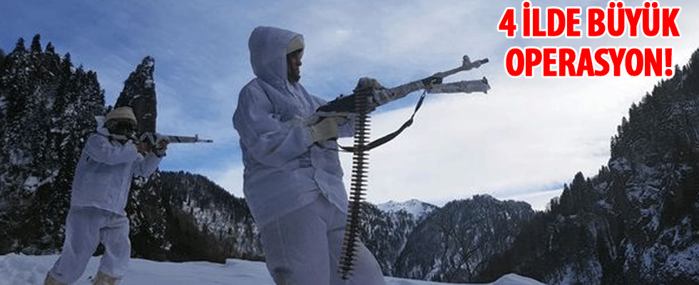 Karadeniz'de PKK'ya eş zamanlı büyük operasyon