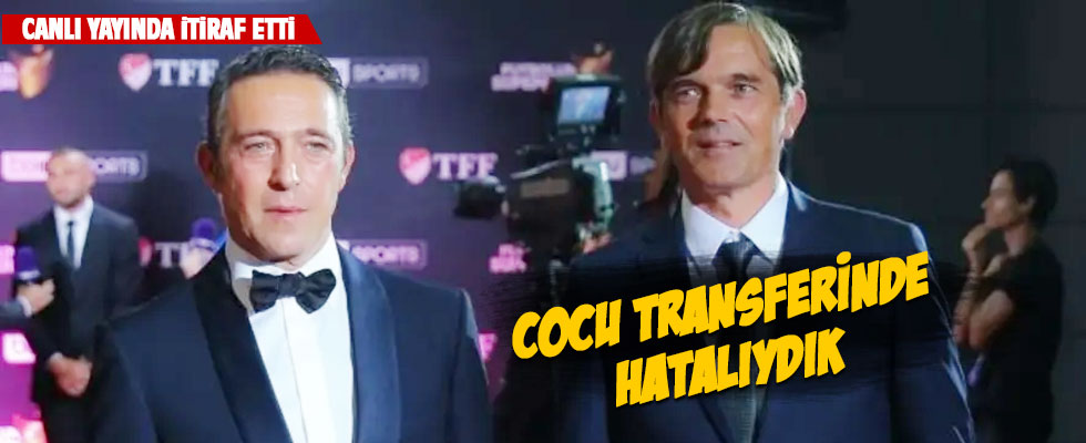 Ali Koç'tan canlı yayında flaş itiraf!