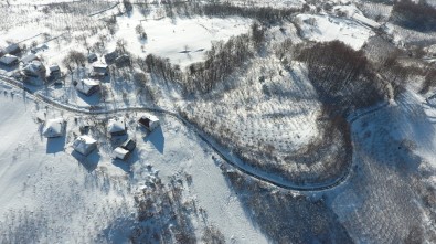 Bolu Dağı'nın Eşsiz Kar Manzarası Havadan Görüntülendi