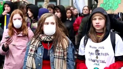 Brüksel'de Öğrencilerden İklim Protestosu