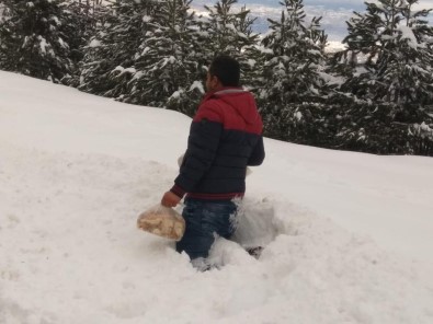 Demirci'de Kar Kalınlığı Bir Metreye Ulaştı