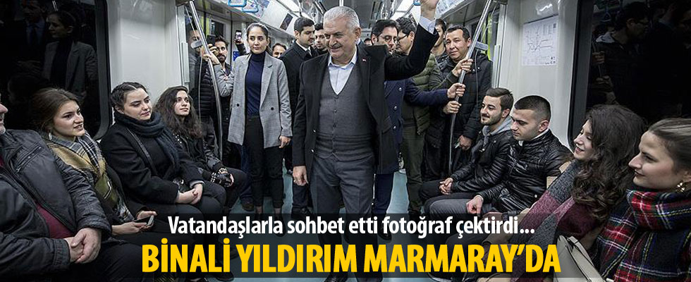 Binali Yıldırım Marmaray ile yolculuk yaptı