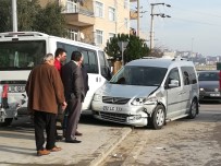 REŞAT NURİ GÜNTEKİN - Kaza Yapan İki Araç Yayaların Arasında Daldı Açıklaması 3 Yaralı