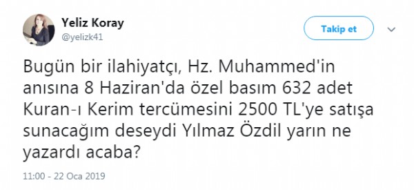 Yeliz Koray: Yılmaz Özdil yarın ne yazardı acaba?