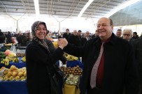 DEMOKRAT PARTI - Başkan Özakcan Fatih Kapalı Pazar Yeri'ni Ziyaret Etti