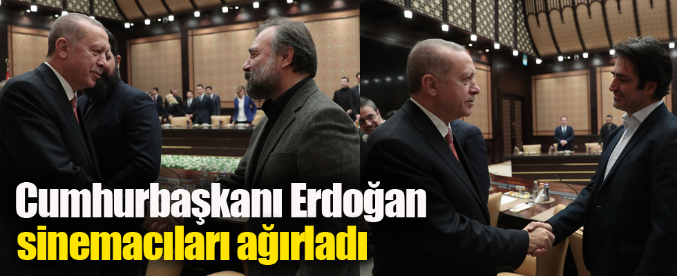 Cumhurbaşkanı Erdoğan sinemacıları Beştepe'de ağırladı