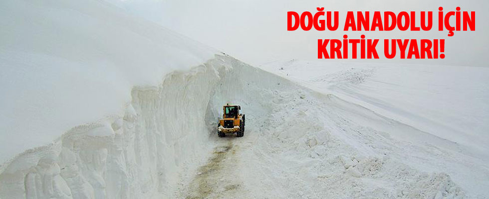 Doğu Anadolu'da buzlanma ve çığ uyarısı
