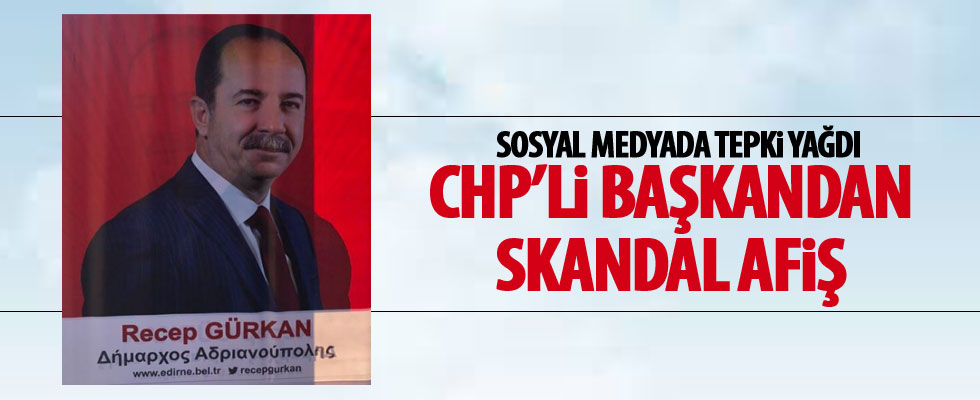 CHP'li Recep Gürkan'dan tepki çeken afiş