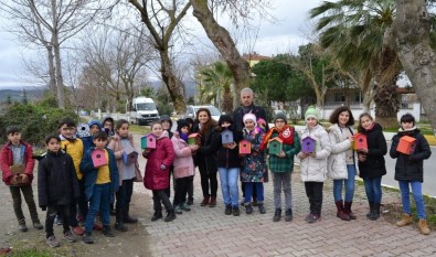 Öğrenciler Kuşlar İçin Ağaçlara Yuva Yaptı