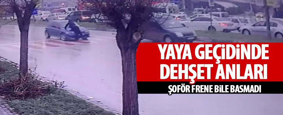 Bursa'da yaya geçidindeki dehşet anı kamerada...