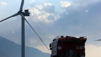 Hatay'da Rüzgar Türbininde Yangın