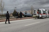 Takla Atan Araçtan Hafif Yaralı Kurtuldu