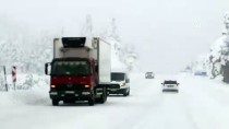 Konya-Antalya Kara Yolunda Kar Yağışı