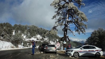 Muğla'nın Yüksek Kesimlerine Kar Yağdı