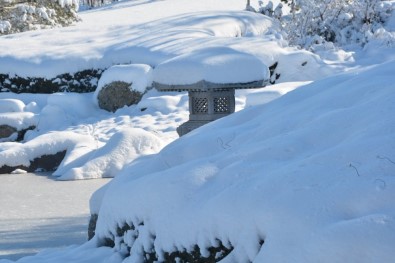 Japon Bahçesi Kış Manzarası İle Büyülüyor