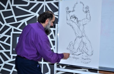 Ressam Atalay, KAGEM'de Sanatseverlerle Buluştu