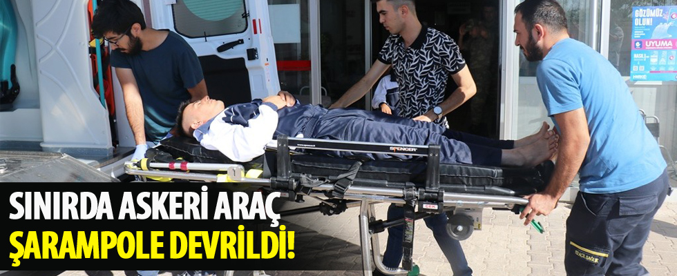 Askeri araç şarampole devrildi: 2 asker yaralı