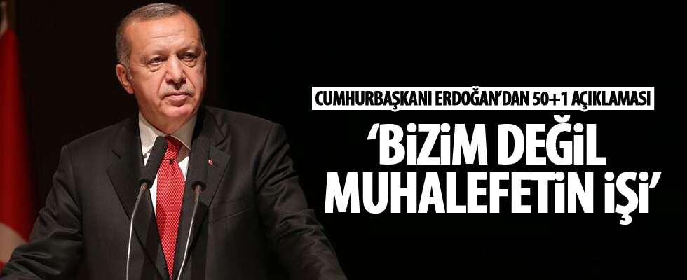 Cumhurbaşkanı Erdoğan'dan seçim barajı açıklaması