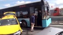 NURTEPE - Kağıthane'de 2 Araç Kaza Yaptı Trafik Durma Notasına Geldi