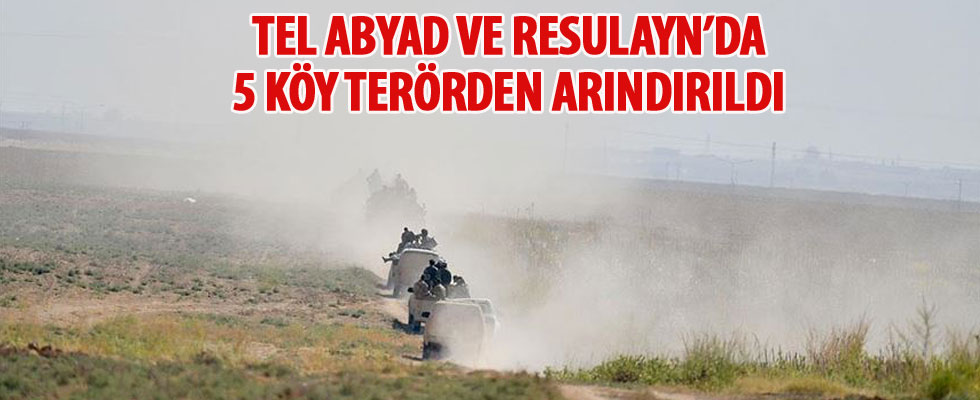 Tel Abyad ve Rasulayn'da 5 köy terörden arındırıldı