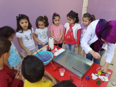Sason'da Minik Öğrenciler Ebru Sanatı İle Tanıştı