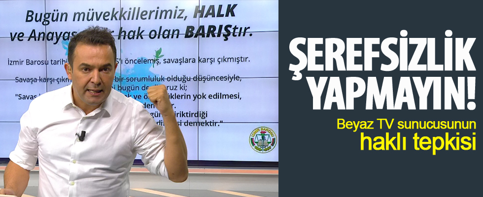 Beyaz TV sunucusundan İzmir Barosu'na sert tepki