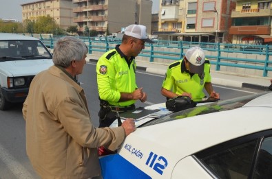 Turgutlu'da Yaya Önceliğine Uymayan Sürücülere Ceza