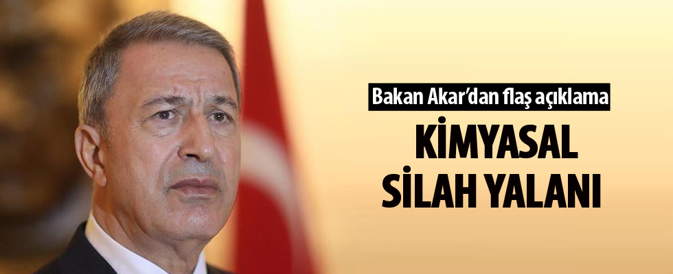 Milli Savunma Bakanı Akar: TSK'nın envanterinde kimyasal yok