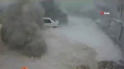 Nusaybin'e Atılan Havan Topları Güvenlik Kamerasında