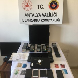 Alanya'da Kredi Kartı Dolandırıcılarına Operasyon Açıklaması 5 Gözaltı