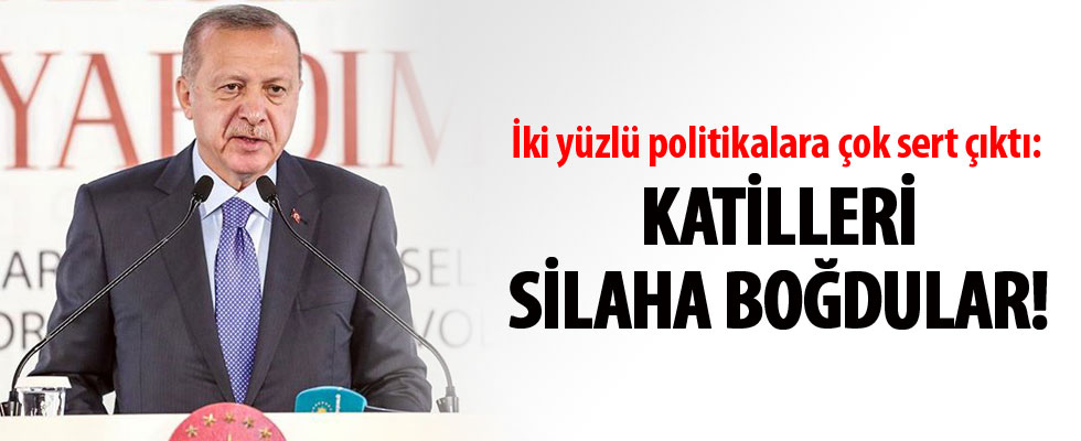 Cumhurbaşkanı Erdoğan: Katilleri silaha boğdular...