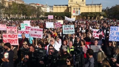 Hırvatistan'da Çocuk İstismarı Protestosu