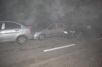 Tekirdağ'da Kontrolden Çıkan Otomobil Park Halindeki Araçlara Çarptı