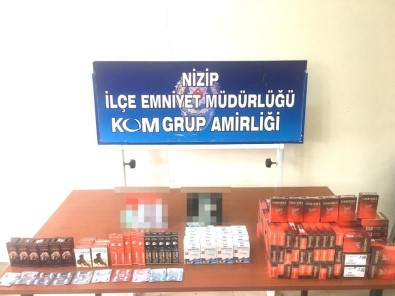 Nizip'te Kaçak Sigara Ve Cinsel Uyarıcı Hap Ele Geçirildi