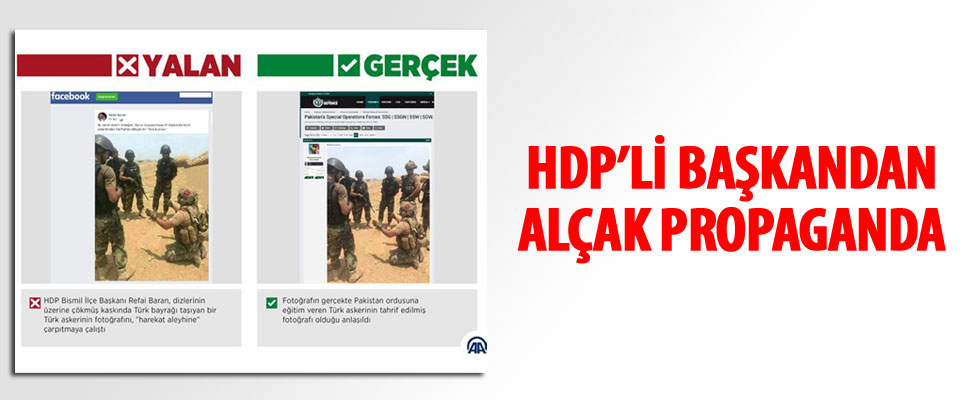 HDP Bismil İlçe Başkanı'ndan harekatla ilgili kara propaganda