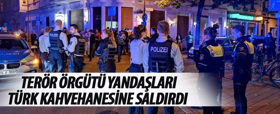 Terör örgütü yandaşları Türk kahvehanesine saldırdı